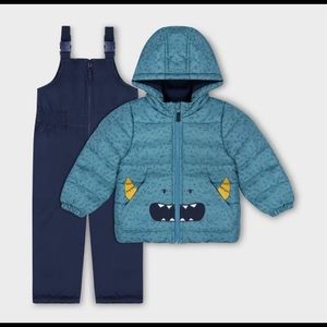 Carters Just One You 3T boys snowsuit monster snowsuit 2pc